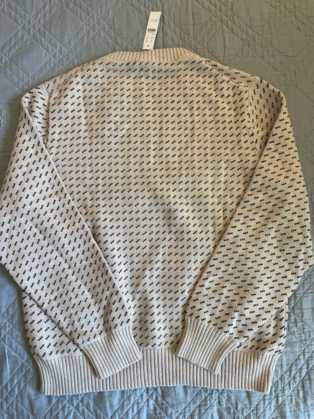 J. CREW Heritage cotton‎ sweater in bird's-eye stitch Size L NWT $118 CM312